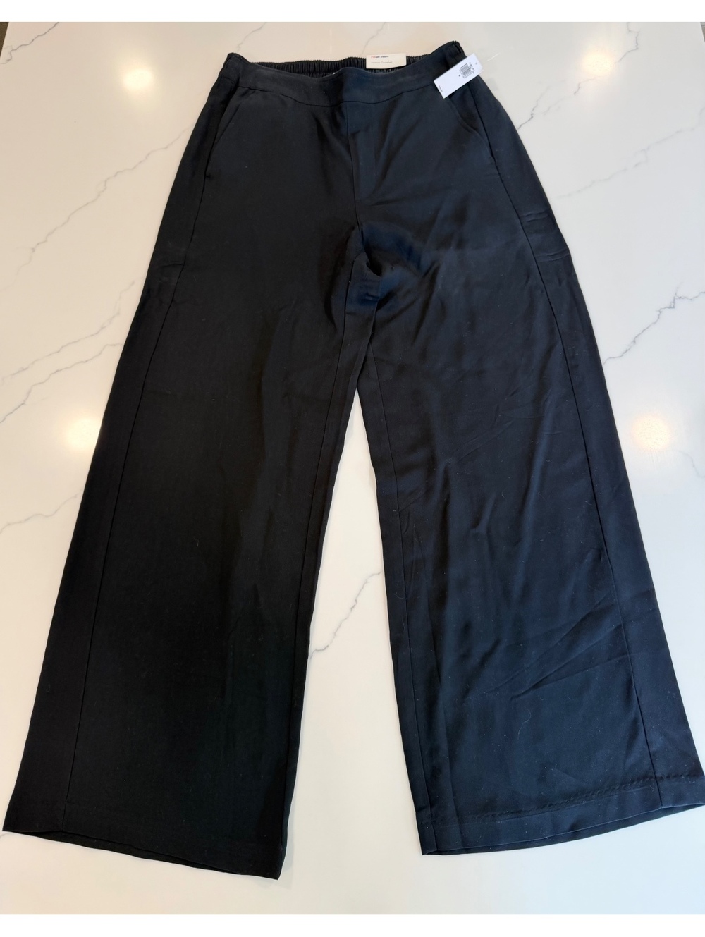 NEW Old Navy Playa Loose Fit Wide Leg Pull On Pants Black Size Medium